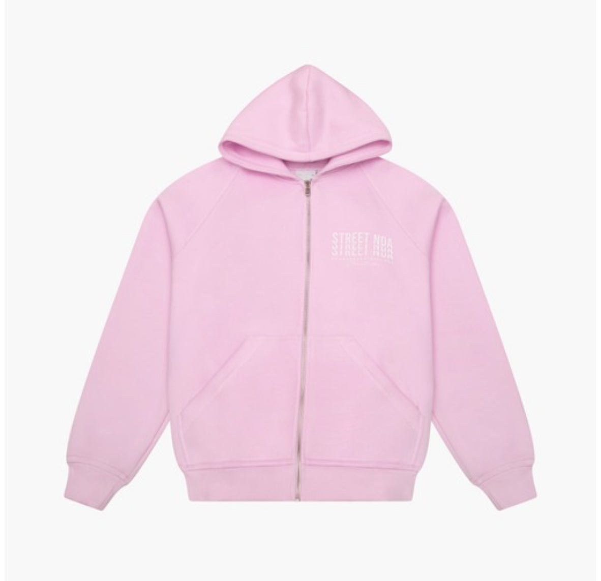 'Name Logo' Pink Zip Hoodie