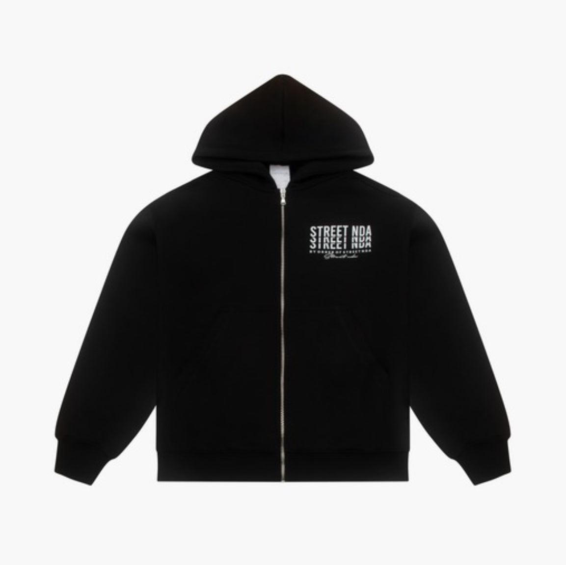 'Name Logo' Black Zip hoodie