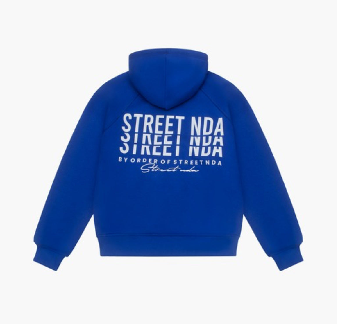 'Name Logo' Blue Zip Hoodie