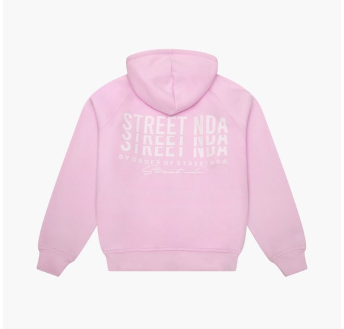 'Name Logo' Pink Zip Hoodie